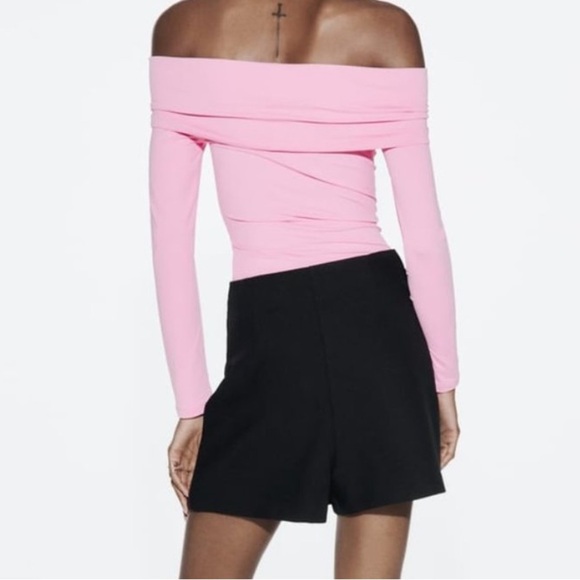 Zara Off Shoulder Long Sleeve Top - Picture 3 of 6